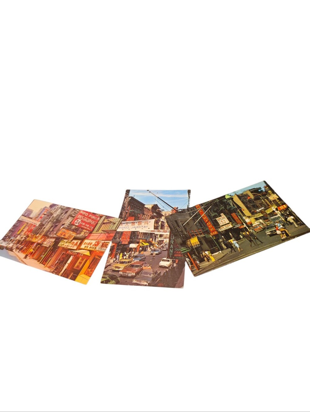 Vintage Chinatown New York City Postcard Lot NYC Street Scene Souvenir Cards